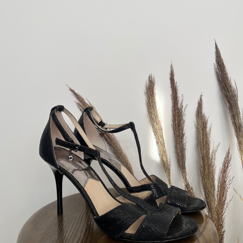 Michael Kors Black Strappy Heels Size 10